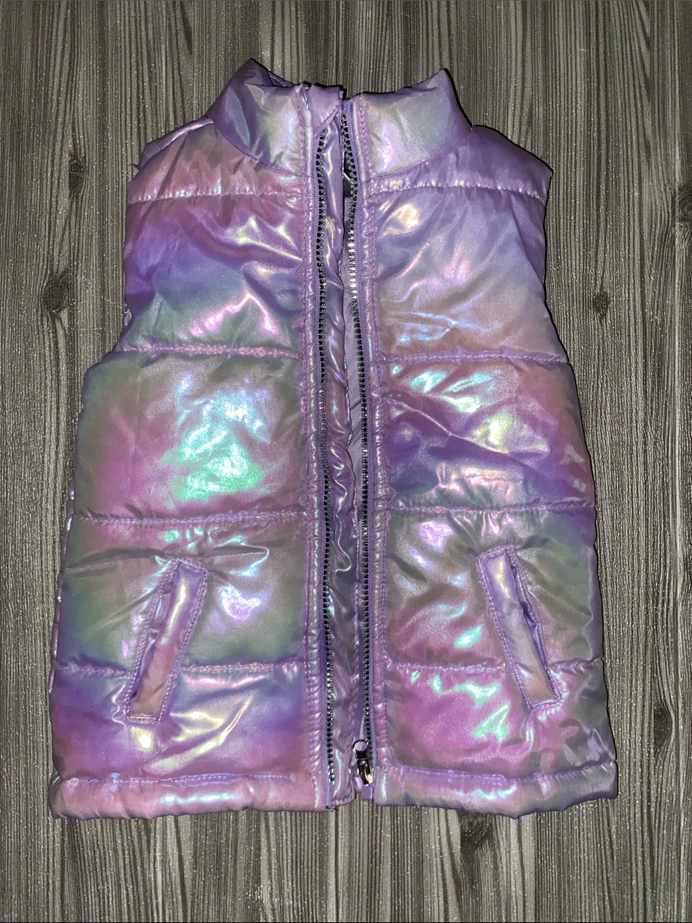 Nicole Miller Iridescent Lavender Puffer Vest for Kids Size 5